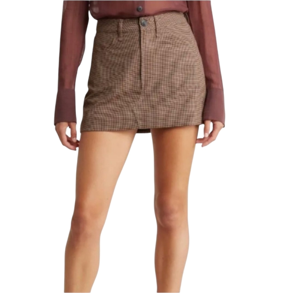 Rag & Bone Itty Bitty Herringbone Mini Skirt | Size 2 | 29" W | Wool Blend Fall
